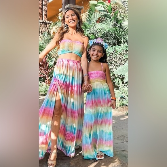 Tie dye rainbow Maxi Dress by Tiare Hawaii